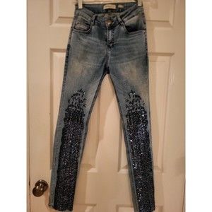 Esparanto Sequined Skinny Jeans